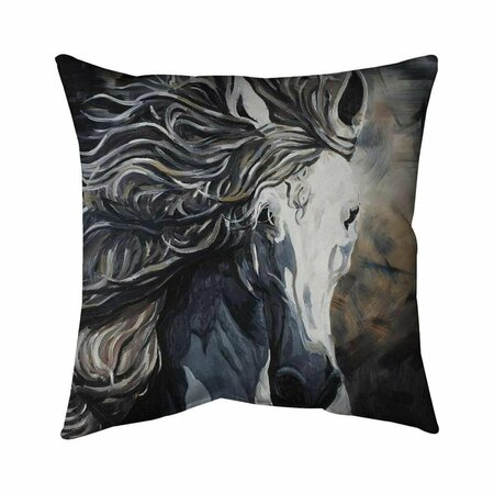 BEGIN HOME DECOR 26 x 26 in. Front Wild Horse-Double Sided Print Indoor Pillow 5541-2626-AN321